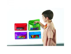 Pochette magnetique learning resources en nylon capacite 350g 23x14cm coloris assortis lot de 4