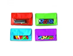 Pochette magnetique learning resources en nylon capacite 350g 23x14cm coloris assortis lot de 4