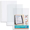 Pochette oxford fard clirel pvc 18/100e perforée ouverture médiane grande capacité 20f incolore sachet 10 unités