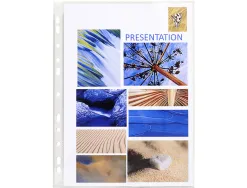 Pochette perforee exacompta a4 pvc lisse 8/100eme 80 microns paquet 10 unites
