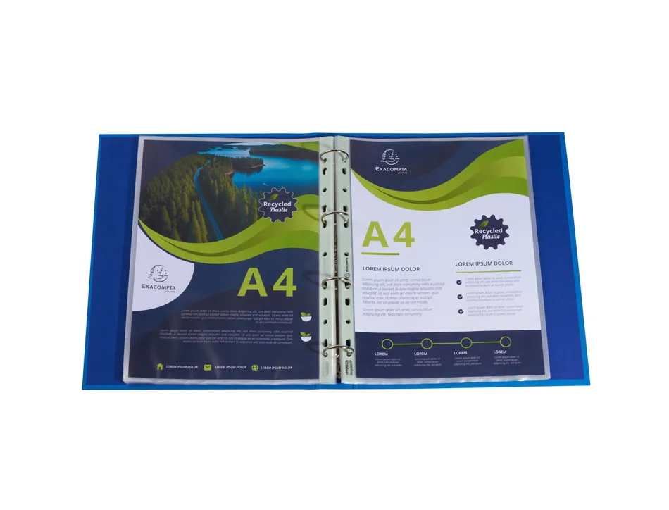 Pochette perforee exacompta a4 pp recycle graine 6/100eme paquet 100 unites