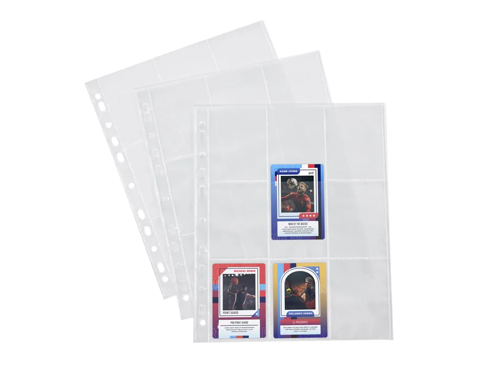Pochette perforee viquel a4 pour cartes a collectionner incolore lot 10 unites