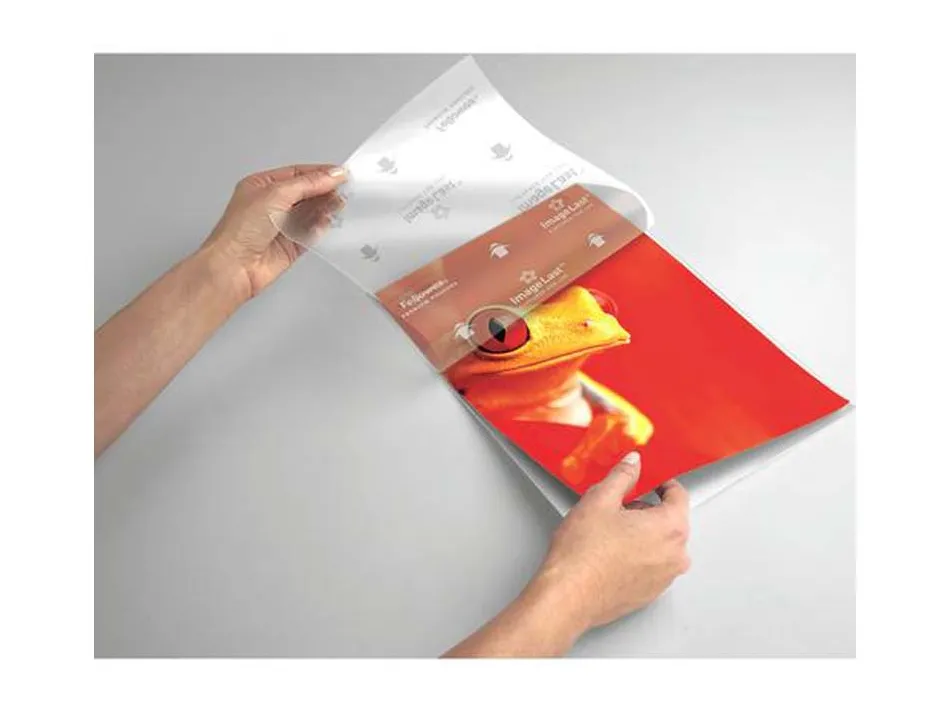Pochette plastification fellowes à chaud polyester transparent résistant eau format a4 125 microns boîte 25 unités