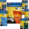 Pochette plastification fellowes à chaud polyester transparent résistant eau format a4 80 microns boîte 25 unités