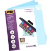 Pochette plastification fellowes à chaud polyester transparent résistant eau format a4 80 microns dos adhésif boîte 100u