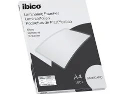 Pochette plastification ibico basics a4 125 microns coloris transparent boite 100 unites