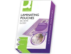 Pochette plastification q-connect à chaud économique format folio 325x220mm 125 microns boîte 100 unités
