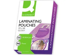 Pochette plastification q-connect à chaud économique format a6 105x148mm 125 microns boîte de 100 unités