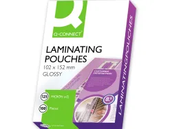 Pochette plastification q-connect à chaud économique format 102x152mm 125 microns boîte 100 unités