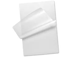 Pochette plastification q-connect autoadhésive 2 faces format a5 125 microns antistatique boîte 100 unités