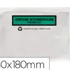 Pochette porte-documents q-connect 240x135mm auto-adhesive en papier texte espagnol anglais boite 100 unites