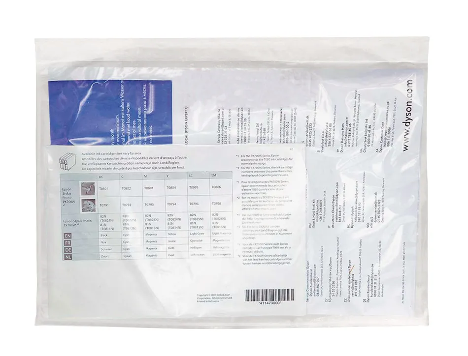 Pochette porte-documents q-connect auto-adhesive transparente 310x230mm paquet 100 unites