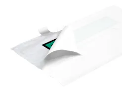 Pochette porte-documents q-connect 240x135mm auto-adhesive en papier texte espagnol anglais boite 100 unites