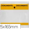 Pochette porte-documents q-connect 225x165mm auto-adhesive transparente texte francais allemand boite 100 unites