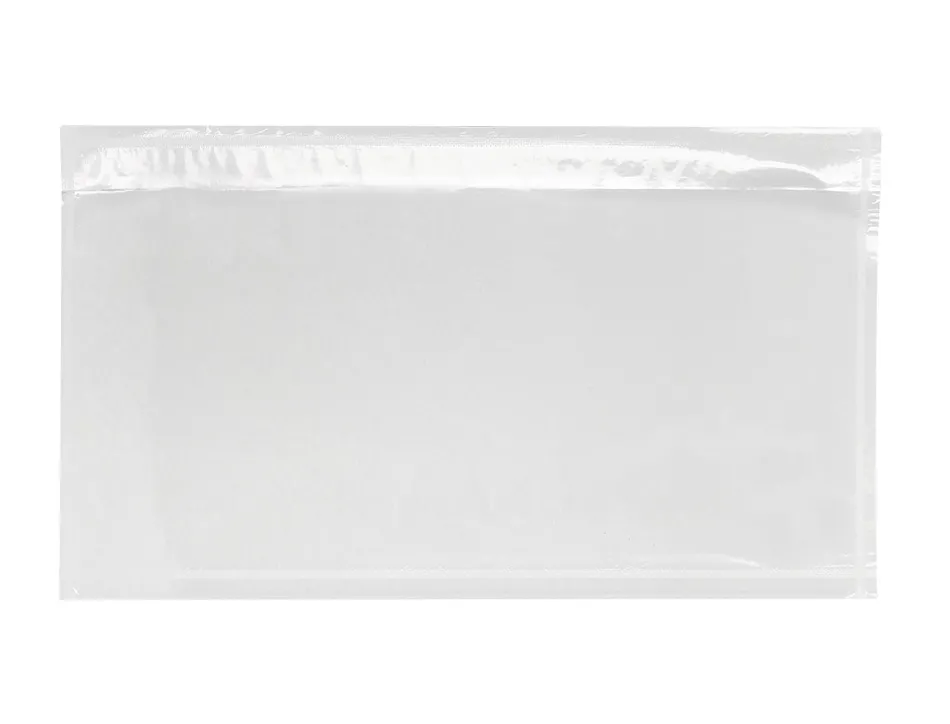 Pochette porte-documents q-connect auto-adhesive transparente 225x122mm paquet 100 unites