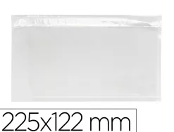 Pochette porte-documents q-connect auto-adhesive transparente 225x122mm paquet 100 unites