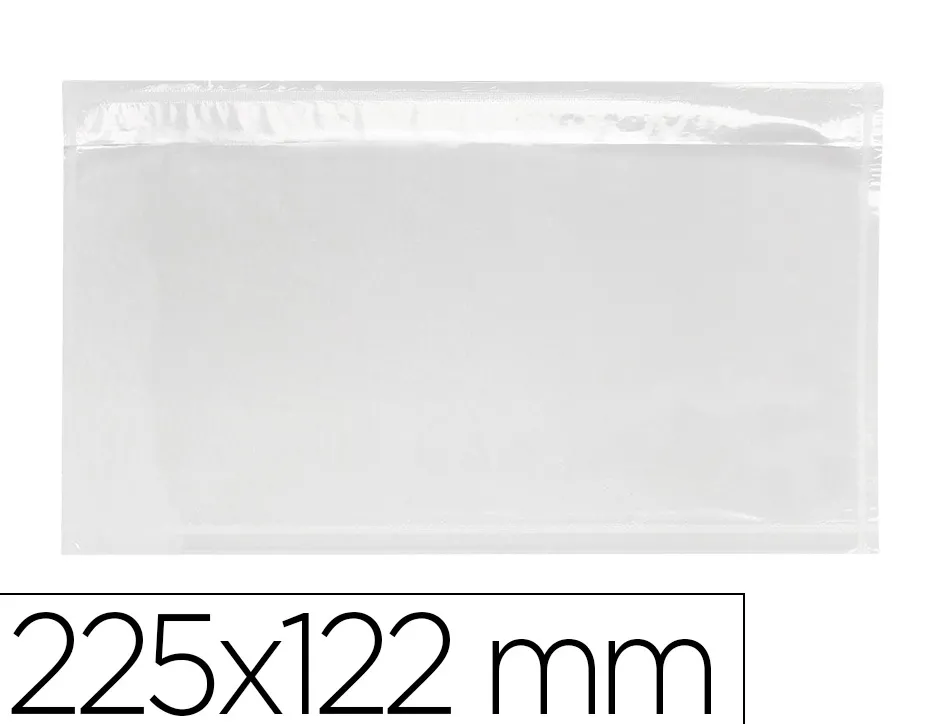 Pochette porte-documents q-connect auto-adhesive transparente 225x122mm paquet 100 unites