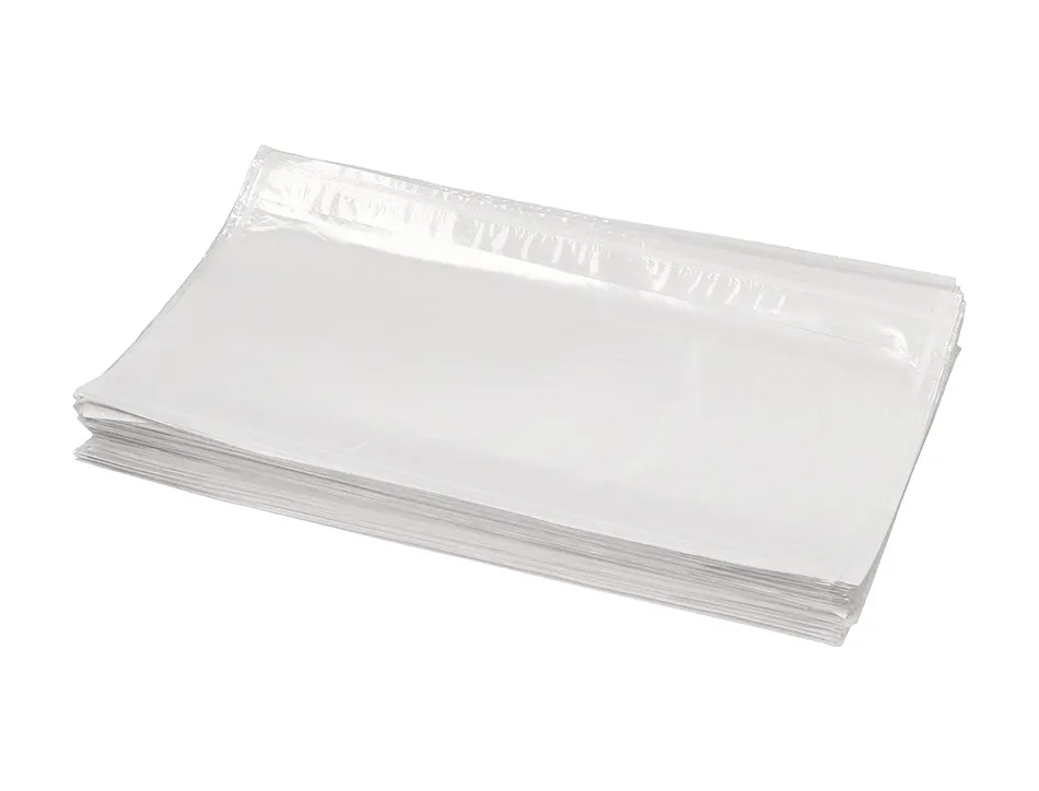 Pochette porte-documents q-connect auto-adhesive transparente 225x122mm paquet 100 unites