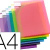 Pochette présentation tarifold polypropylène lisse 20/100e format a4/a3 coloris pastel assortis 12 unités