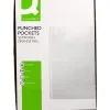 Pochette q-connect perforee folio 50 mc graine boite 100 unites