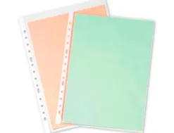 Pochette q-connect polypropylene lisse perforee din a4 80 mc cristal boite 1400 unites