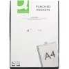 Pochette q-connect polypropylène lisse 8/100e perforée a4 cristal antistatique sachet 10 unités