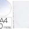 Pochette q-connect polypropylène 8/100e perforée ouverture angle antistatique a4 210x297mm sachet 25 unités