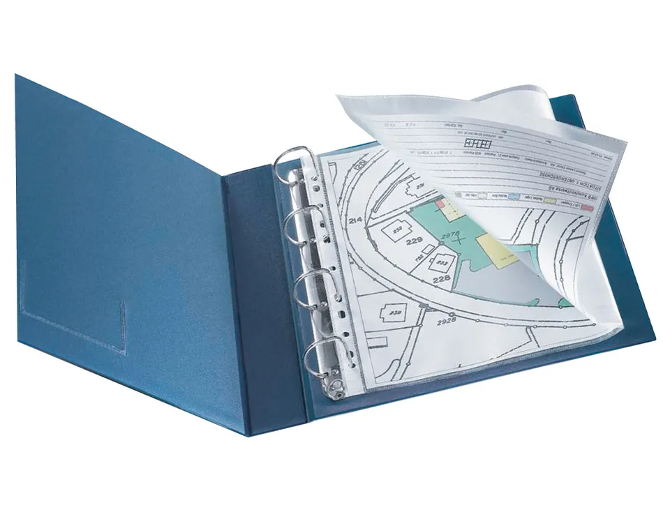 Pochette q-connect polypropylène 8/100e perforée ouverture angle antistatique a4 210x297mm sachet 25 unités