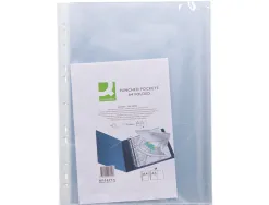 Pochette q-connect polypropylène 8/100e perforée ouverture angle antistatique a4 210x297mm sachet 25 unités