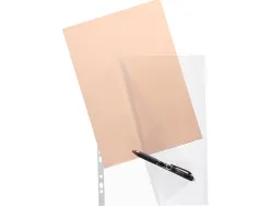 Pochette q-connect polypropylène 8/100e perforée ouverture angle antistatique a4 210x297mm sachet 25 unités