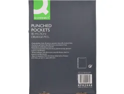 Pochette q-connect polypropylene graine perforee folio 80 mc boite 100 unites