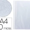 Pochette q-connect polypropylène grainé 8/100e perforée antistatique a4 sachet 10 unités