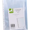 Pochette q-connect polypropylène lisse 10/100e eco perforée antistatique a4 210x297mm sachet 100 unités