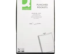 Pochette q-connect polypropylene graine perforee folio 80 mc boite 1400 unites