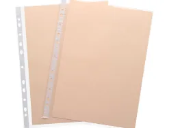Pochette q-connect polypropylène grainé 5/100e eco perforée antistatique a4 210x297mm sachet 10 unités