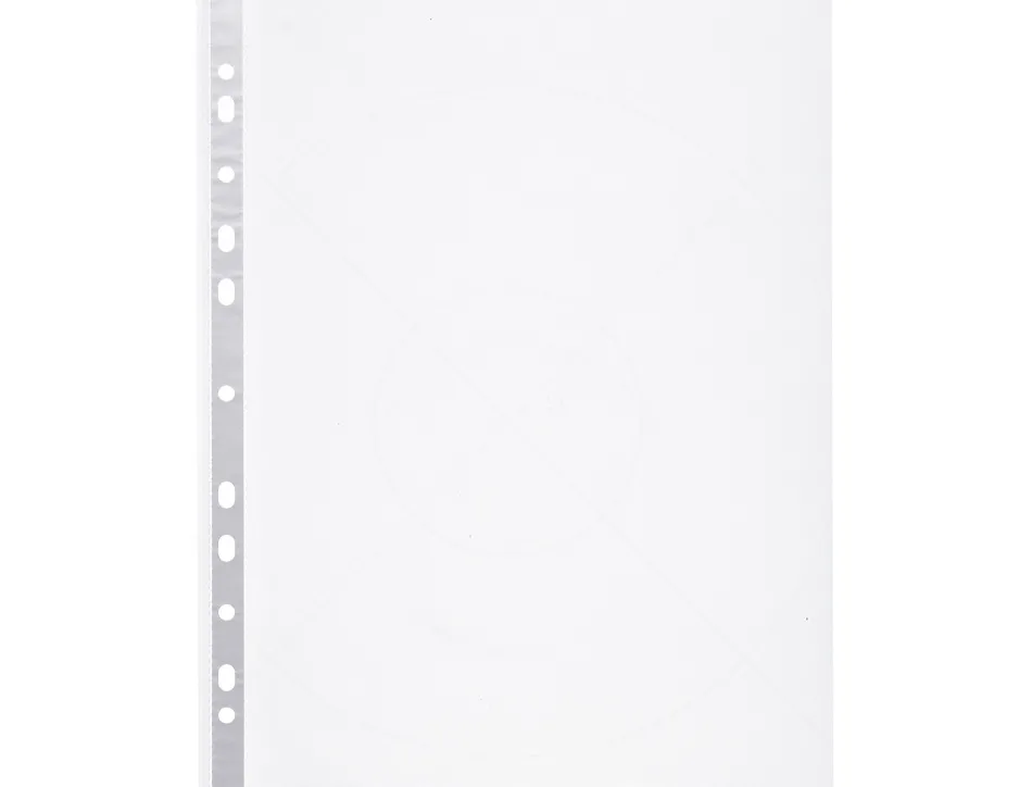 Pochette q-connect polypropylène grainé 5/100e eco perforée antistatique a4 210x297mm sachet 10 unités