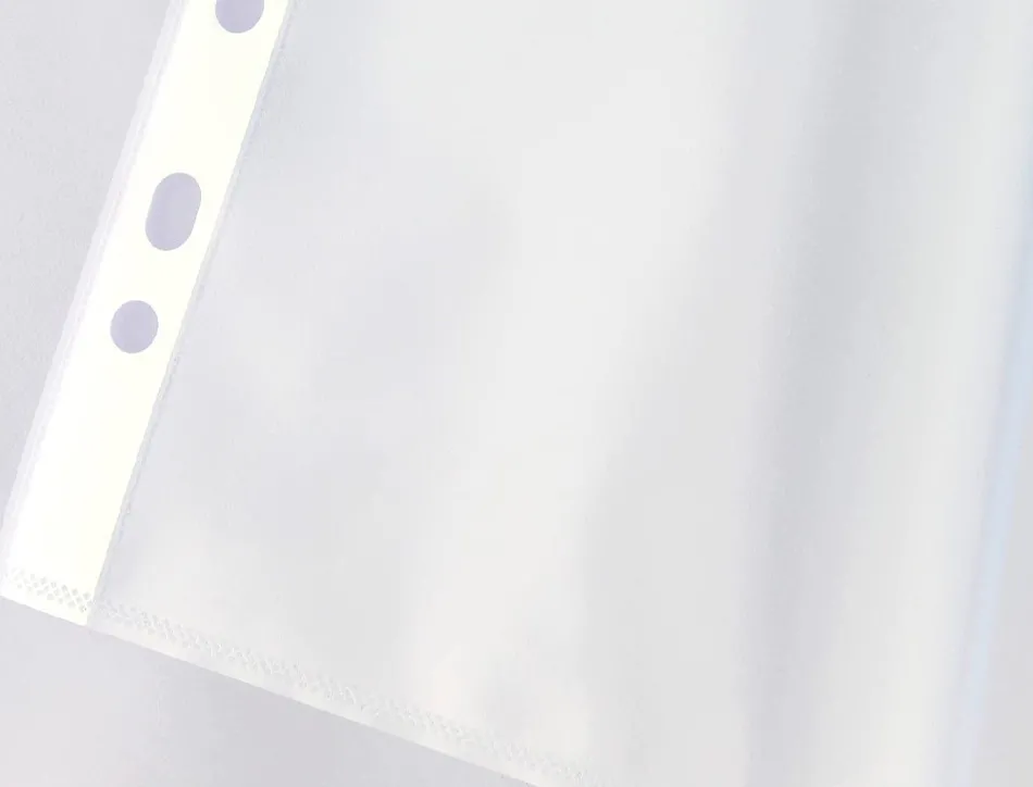 Pochette q-connect polypropylène lisse 8/100e perforée a3 plié ou a4 297x420mm sachet 10 unités