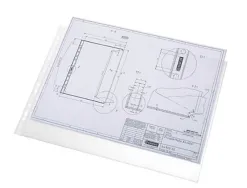 Pochette q-connect polypropylène lisse 8/100e perforée a3 plié ou a4 297x420mm sachet 10 unités