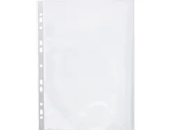 Pochette q-connect polypropylène lisse 8/100e perforée a3 plié ou a4 297x420mm sachet 10 unités