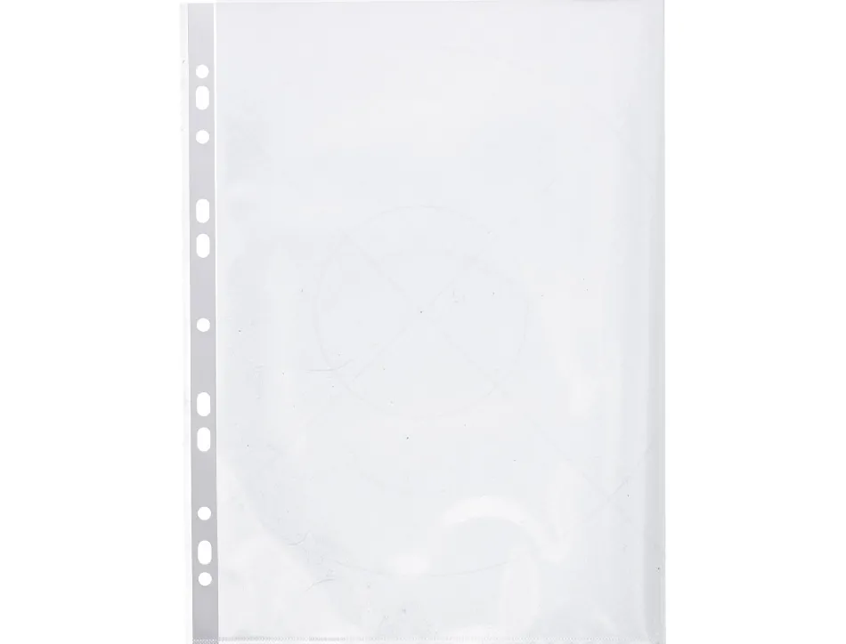 Pochette q-connect polypropylène lisse 8/100e perforée a3 plié ou a4 297x420mm sachet 10 unités