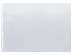 Pochette q-connect polypropylène lisse 8/100e perforée a3 plié ou a4 297x420mm sachet 10 unités