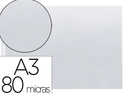Pochette q-connect polypropylène lisse 8/100e perforée a3 plié ou a4 297x420mm sachet 10 unités