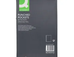 Pochette q-connect polypropylène lisse 5/100e perforée cristal antistatique a4 210x297mm boîte 100 unités