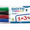 Pochette robercolor biseau giotto odeur neutre ecriture 4 a 6mm biseaute 4 unites coloris assortis