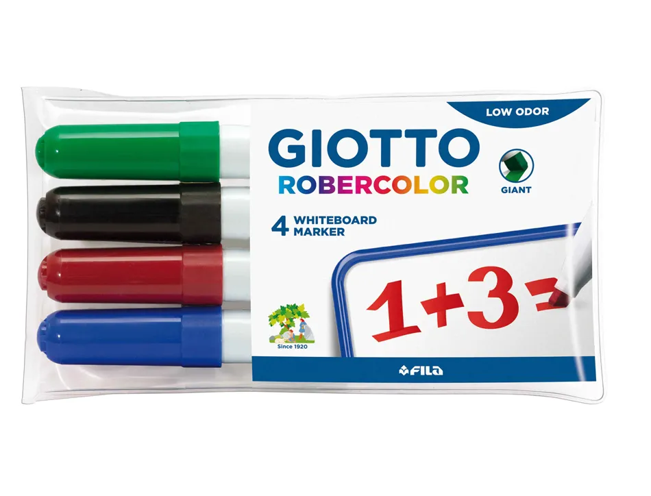 Pochette robercolor biseau giotto odeur neutre ecriture 4 a 6mm biseaute 4 unites coloris assortis