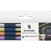 Pochette schneider roller metallique paint it 050 trait 0,4 mm pointe ultra smooth 4 coloris assorti