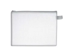 Pochette wonday zippee pvc renforcee 19x25cm usage bureau coloris semi-transparent
