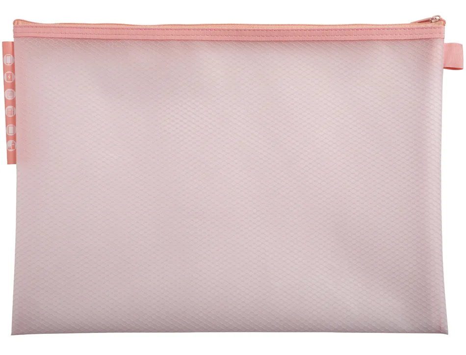 Pochette zip exacompta eva a4 chromaline coloris pastel assortis