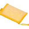 Pochette zip liderpapel a6 multiusage fermeture eclair polyester transpirable coloris jaune