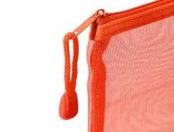 Pochette zip liderpapel a6 multiusage fermeture eclair polyester transpirable coloris orange
